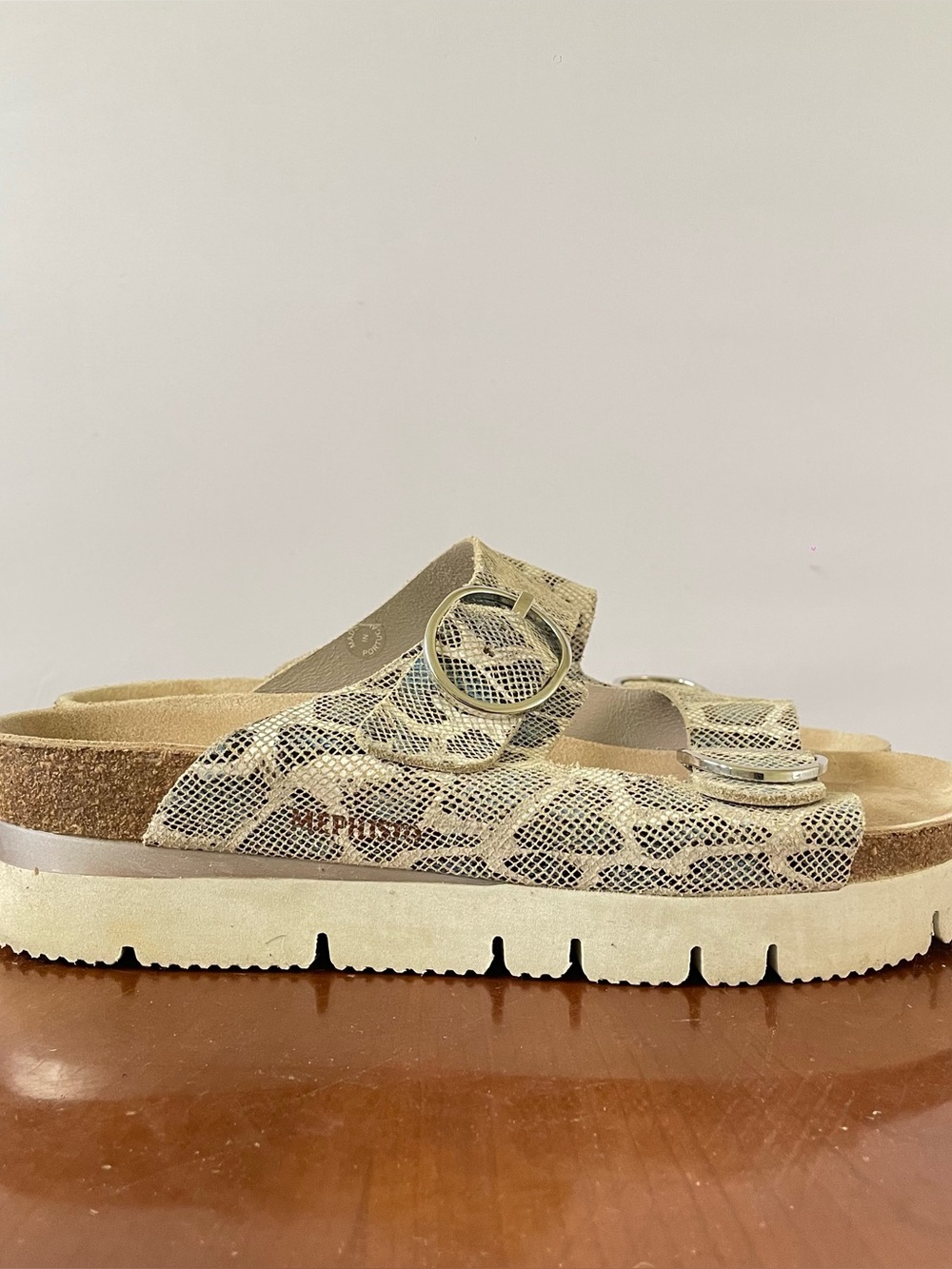 Mephisto snake print Two-Strap Platform sandals | EU 39